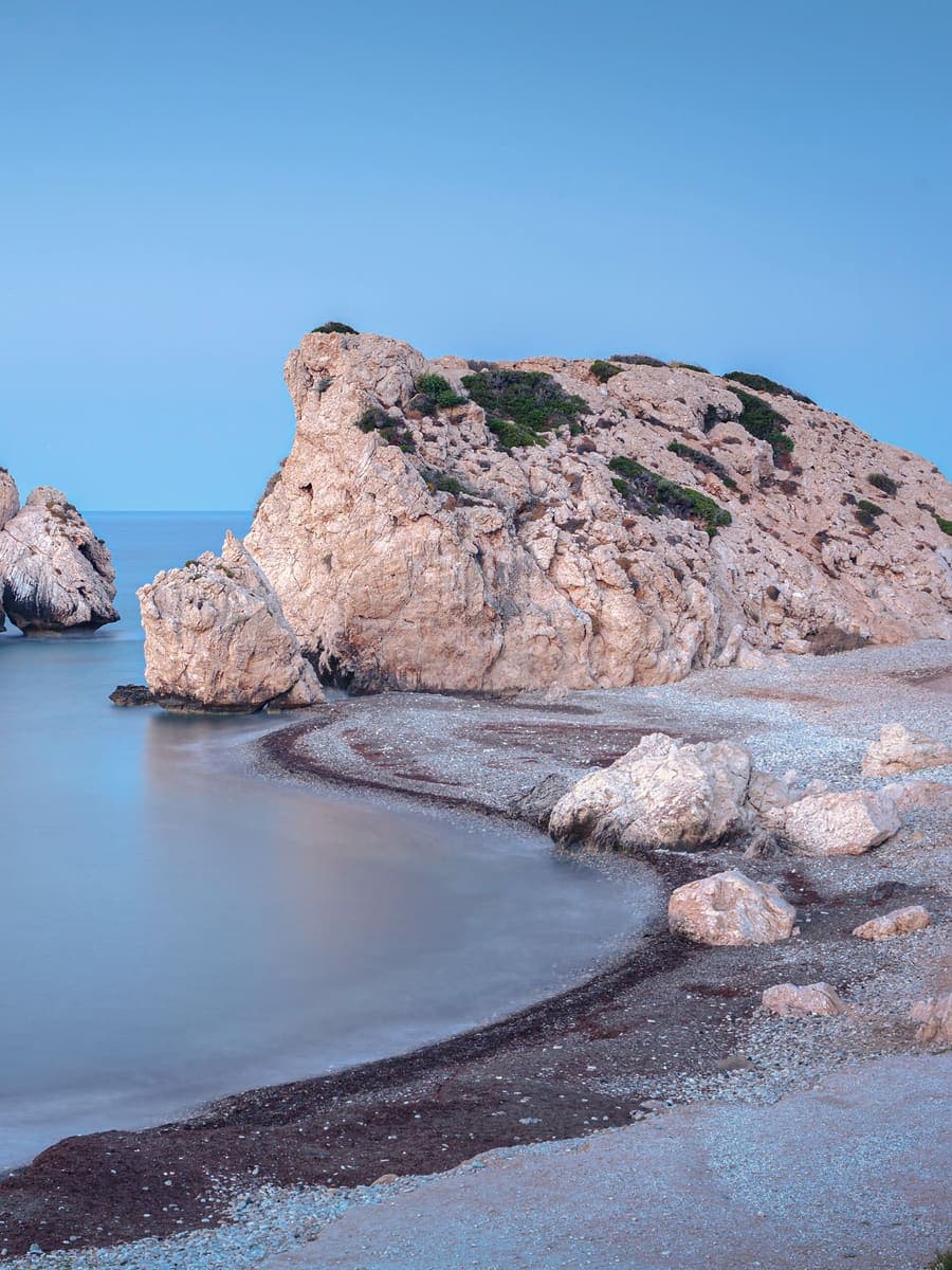 Petra tou Romiou, the rock off the coast of Paphos, Cyprus