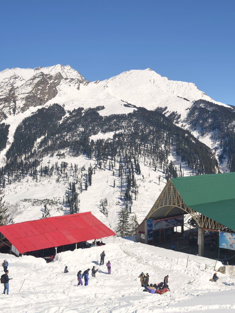 Solang Valley near Manali under snow
