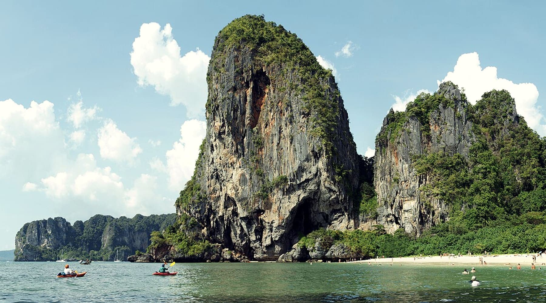 Limestone cliffs above the beach at Railay, Krabi