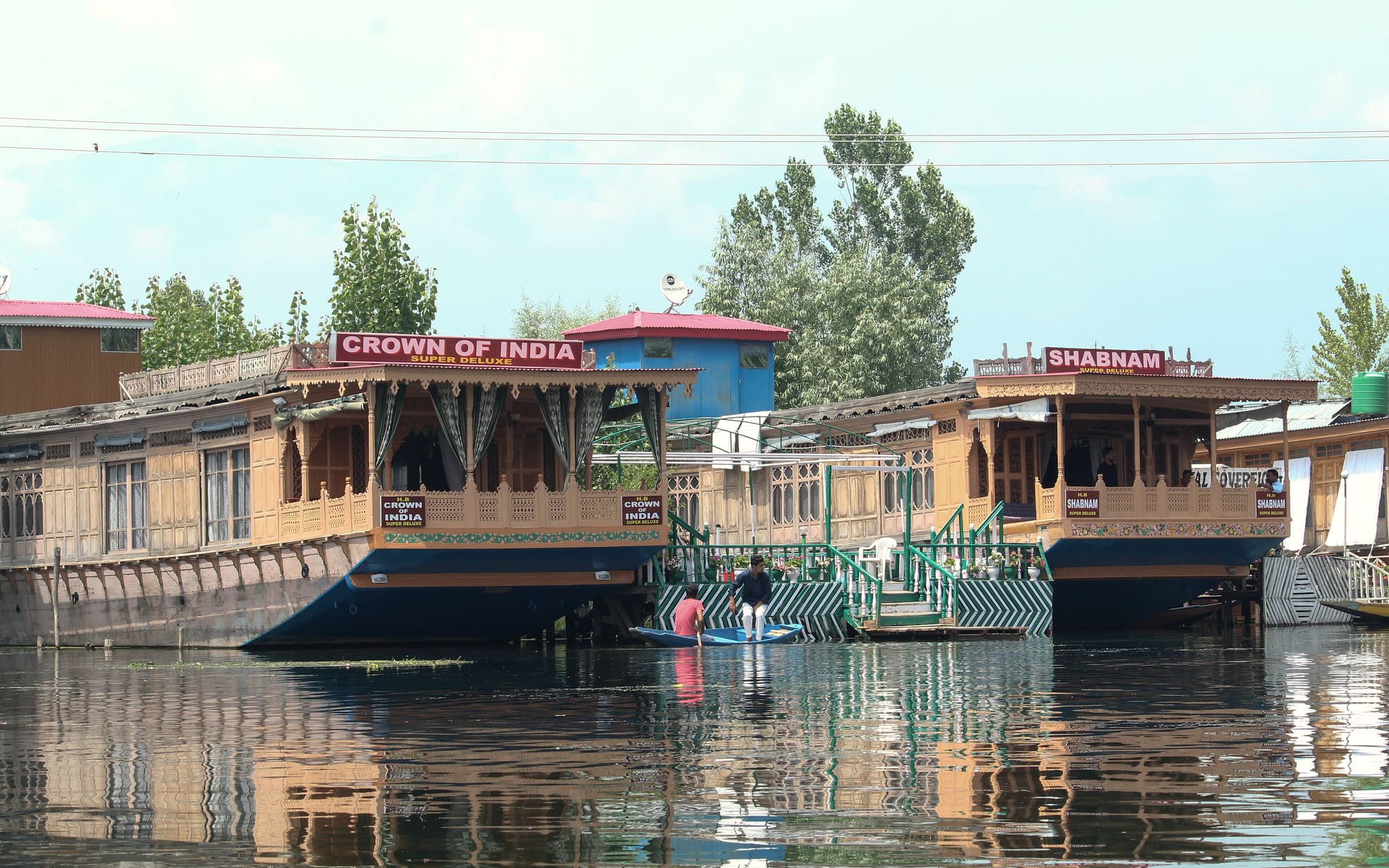 Houseboats moored on Dal Lake in Srinagar